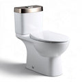 One-piece toilet with soft close seat and dual flush system in white 70 x 40 x 80cm